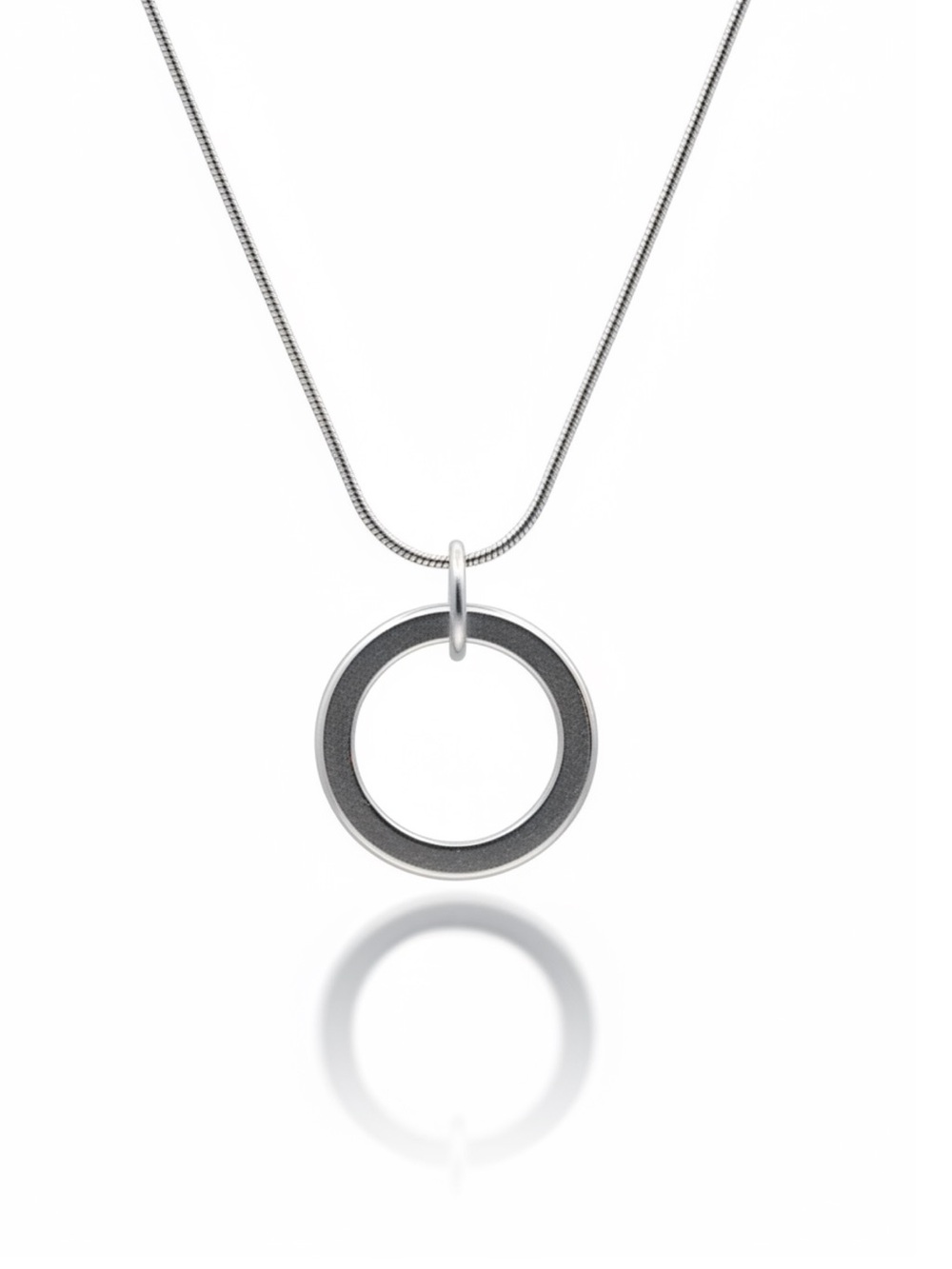 Archival Vintage Jewelry by Cari 99% Fine Silver Necklace Extra Large Circle 22g